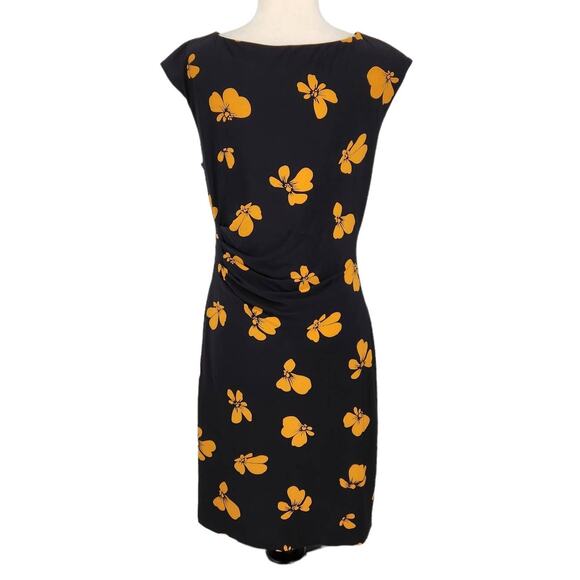 Catherine Malandrino Floral Ruched Jersey Dress - Picture 4 of 5